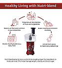 Nutri-blend BOLT-600W Mixer With Food Processor & Atta Kneader, Stronger & Swifter With Sipper Lid, 22000RPM 100% Full Copper Motor, 4 Unbreakable Jars, Sharper Steel Blades, 2 Yrs Warranty, Red, Recipe Book By Chef Sanjeev Kapoor